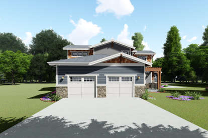 Craftsman House Plan #425-00010 Elevation Photo