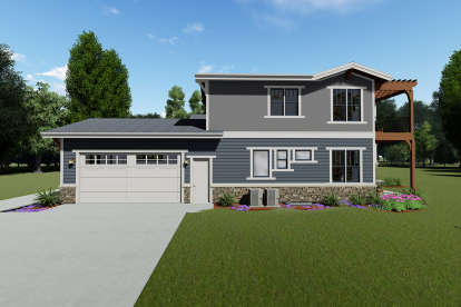 Craftsman House Plan #425-00010 Elevation Photo