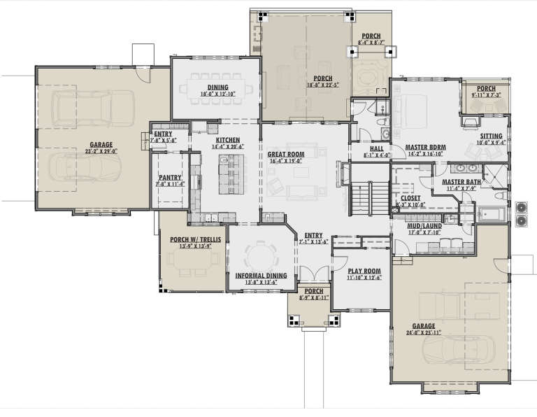 House Plan House Plan #23847 Drawing 1