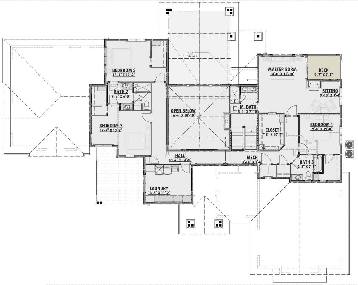 Second Floor for House Plan #425-00010