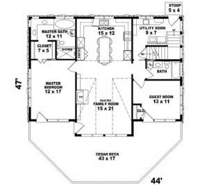 First Floor for House Plan #053-00196