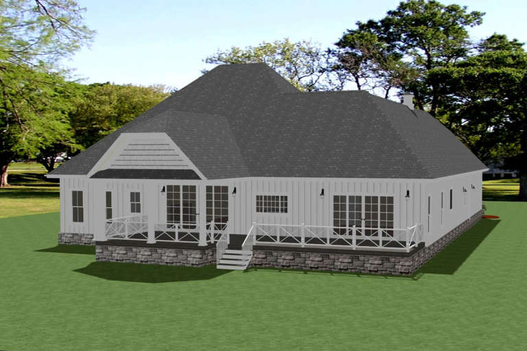 Modern Farmhouse House Plan #6849-00086 Elevation Photo