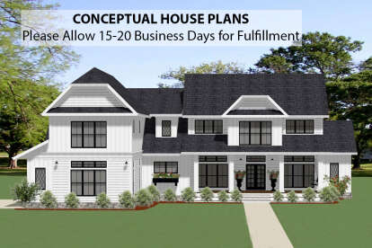 Modern Farmhouse House Plan #6849-00087 Elevation Photo