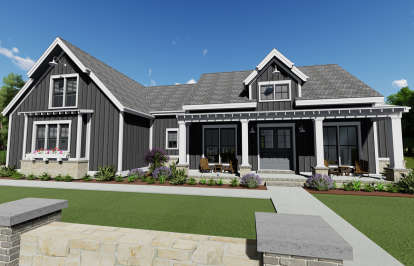 Modern Farmhouse House Plan #425-00012 Elevation Photo