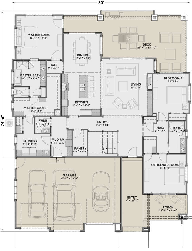 House Plan House Plan #23853 Drawing 1