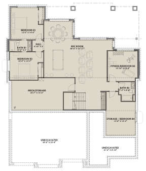 Basement for House Plan #425-00013