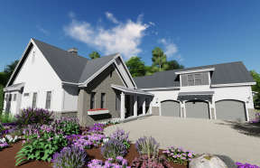 Modern Farmhouse House Plan #425-00014 Elevation Photo