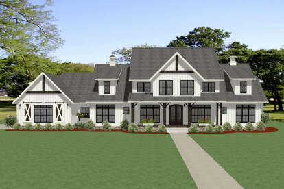 Modern Farmhouse House Plan #6849-00089 Elevation Photo