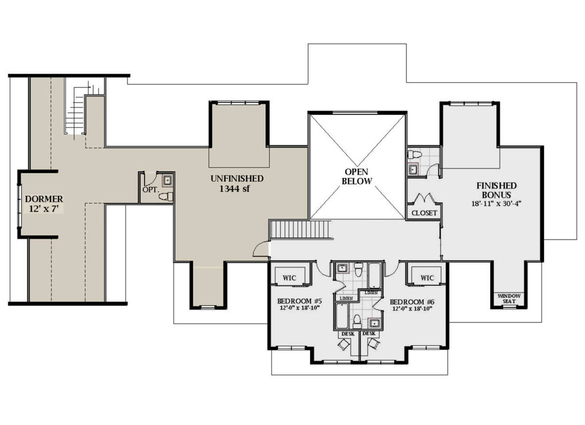 Second Floor for House Plan #6849-00089