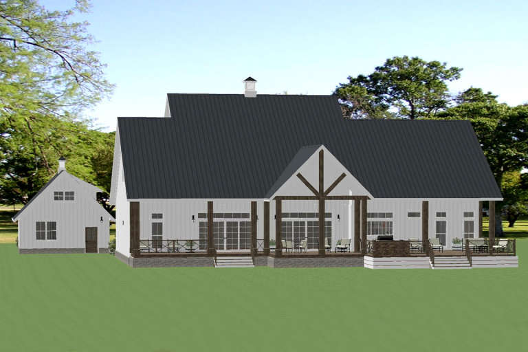 Modern Farmhouse House Plan #6849-00090 Elevation Photo
