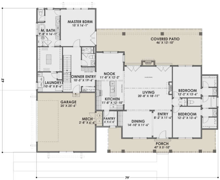 House Plan House Plan #23859 Drawing 1
