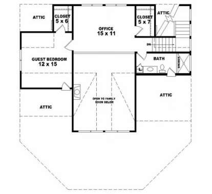 Second Floor for House Plan #053-00197