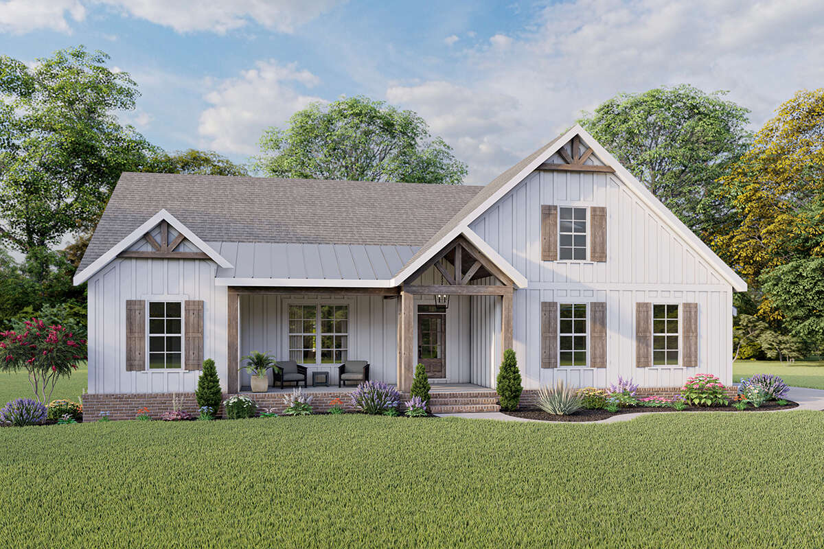 Modern Farmhouse Plan 1 945 Square Feet 3 4 Bedrooms 2 