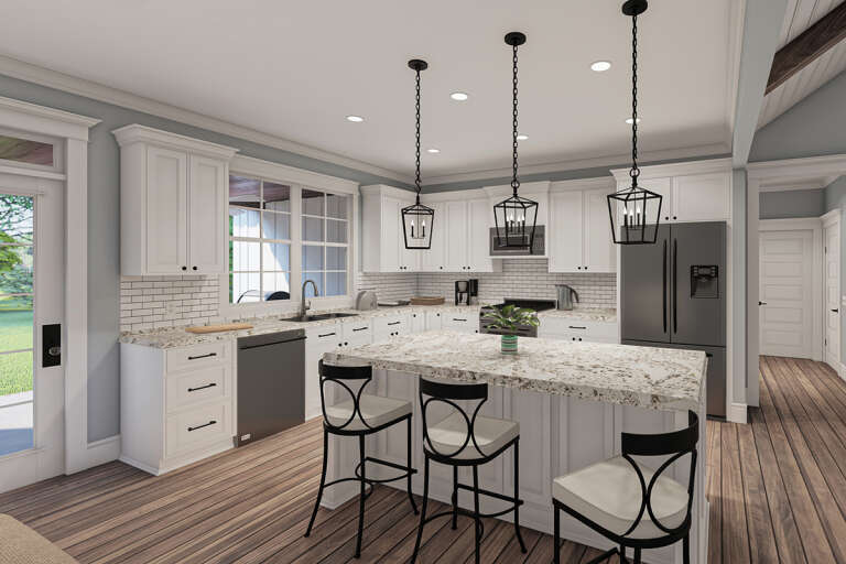 Modern Farmhouse House Plan #009-00288 Additional Photo