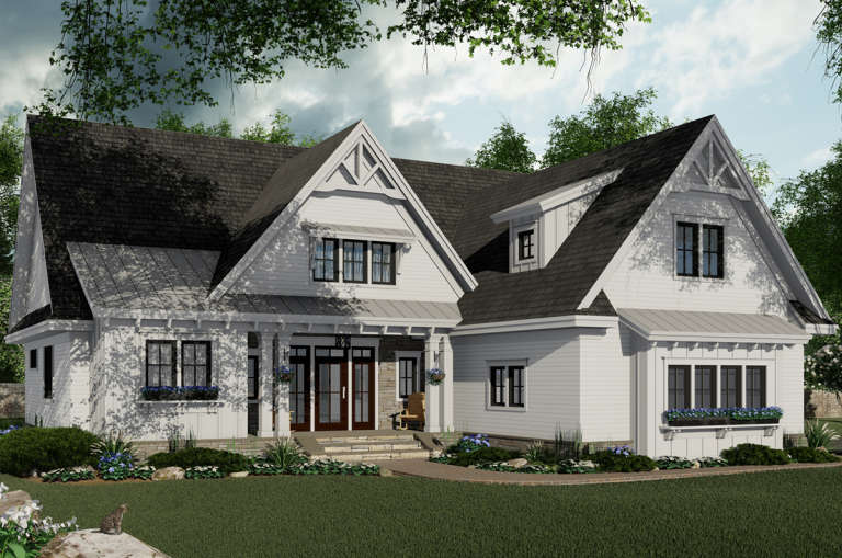 Modern Farmhouse House Plan #098-00318 Elevation Photo