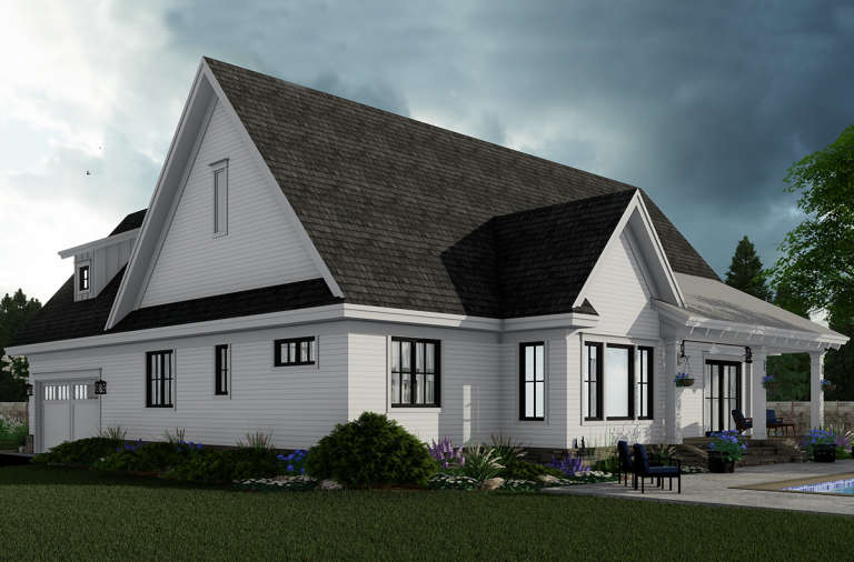 Modern Farmhouse House Plan #098-00318 Elevation Photo
