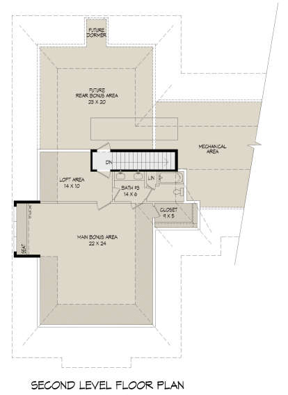 Future Second Floor for House Plan #940-00186