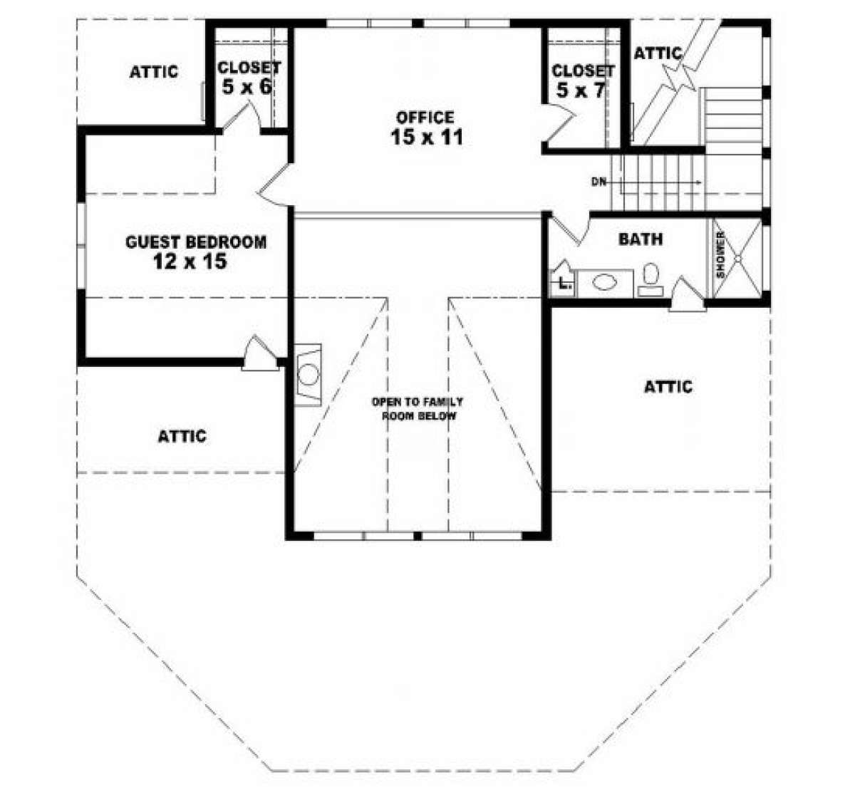 Second Floor for House Plan #053-00198