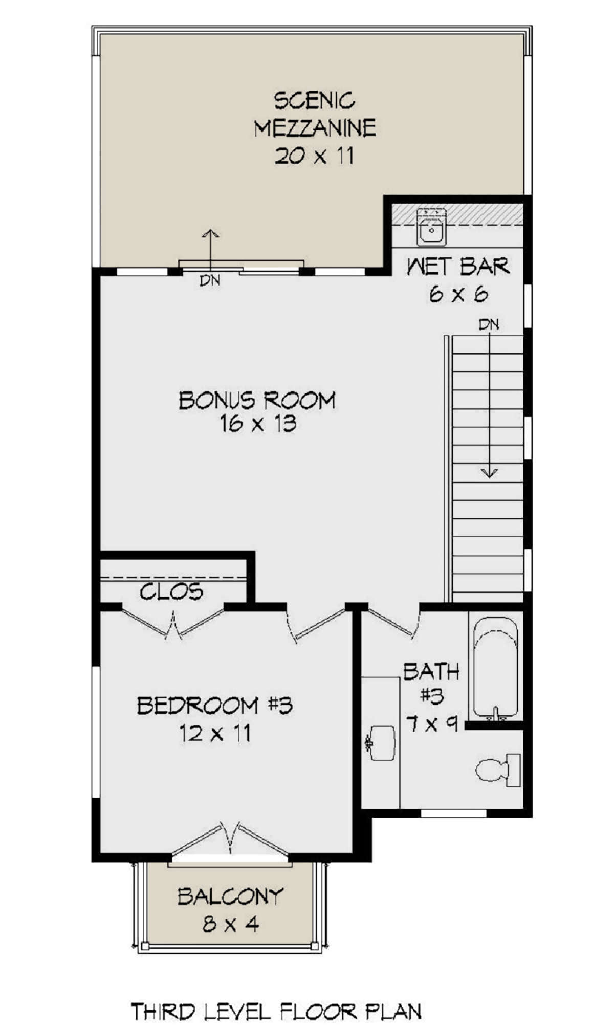 Third Floor for House Plan #940-00189