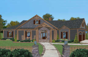 Craftsman House Plan #036-00262 Elevation Photo