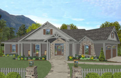 Craftsman House Plan #036-00264 Elevation Photo