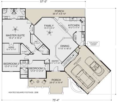 Main Floor for House Plan #036-00264