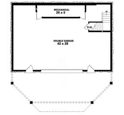 Basement/Garage Floor for House Plan #053-00199