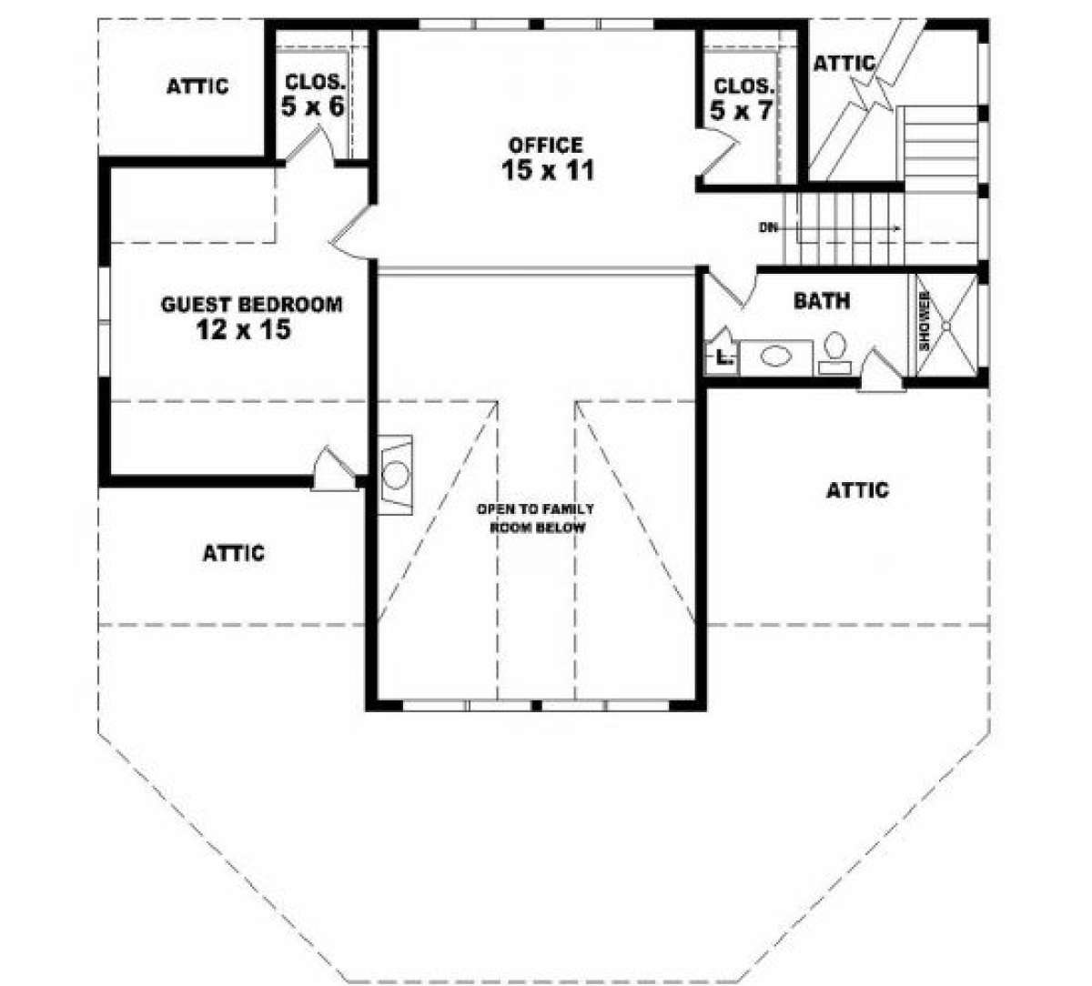 Second Floor for House Plan #053-00199