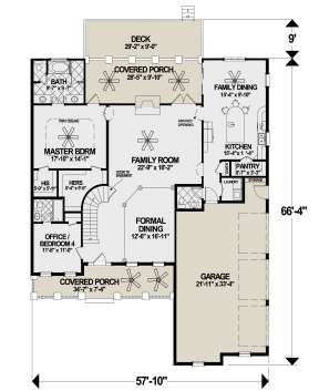 Main Floor for House Plan #036-00265