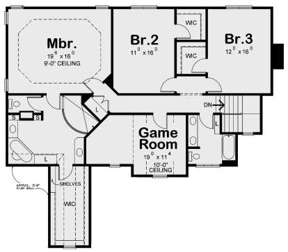 Second Floor for House Plan #402-01607