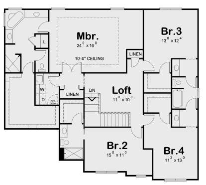Second Floor for House Plan #402-01610