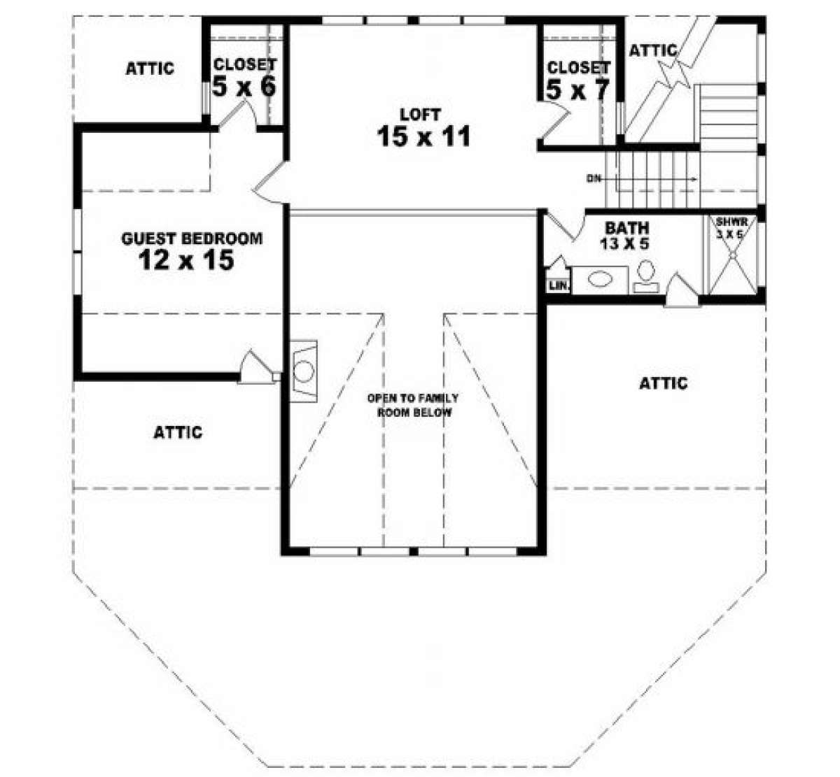 Second Floor for House Plan #053-00200