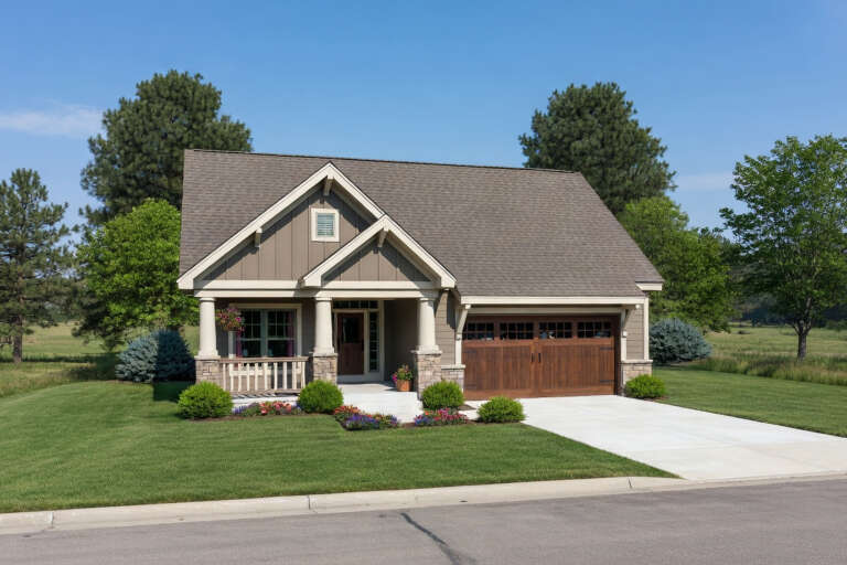 House Plan House Plan #23890 Angled Front Elevation