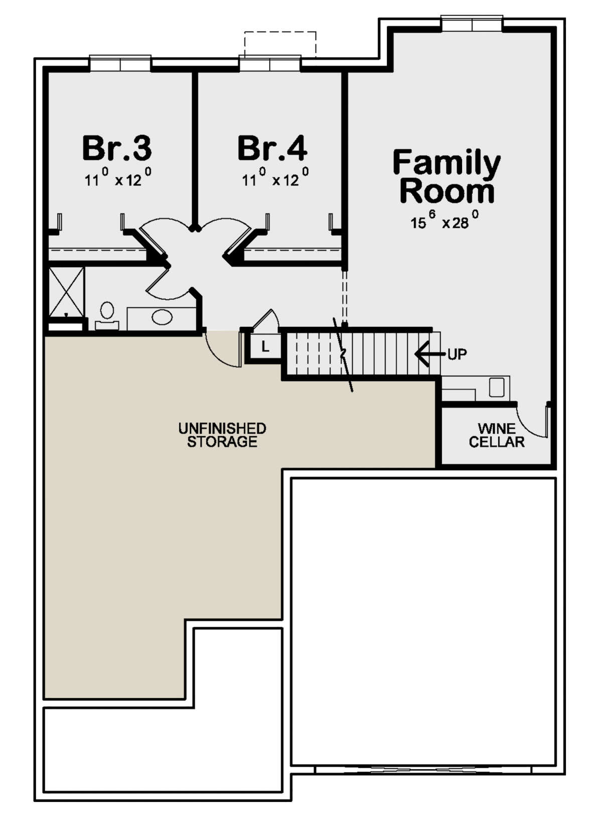 Basement for House Plan #402-01613
