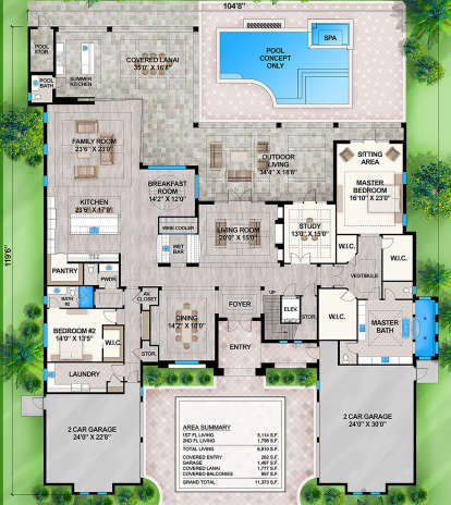 Main Floor for House Plan #207-00083
