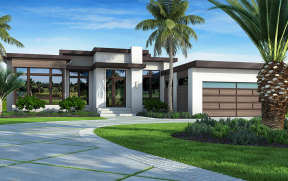Modern House Plan #207-00084 Elevation Photo