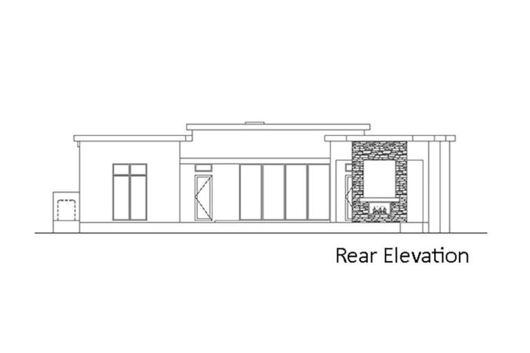 Modern House Plan #207-00084 Elevation Photo
