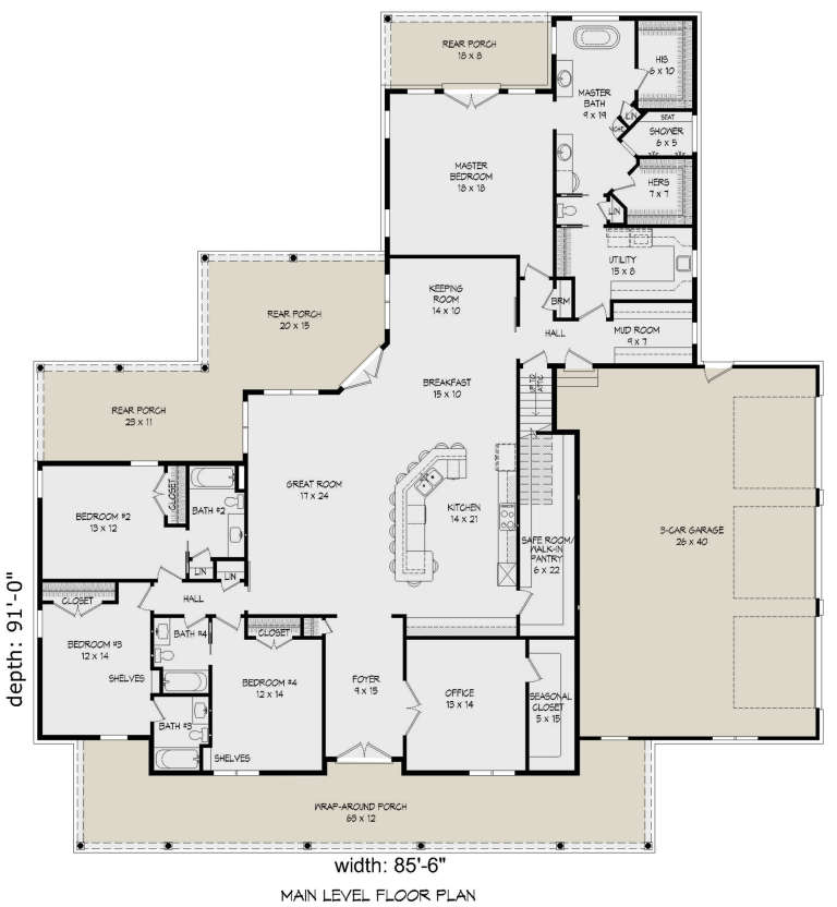 House Plan House Plan #23895 Drawing 1