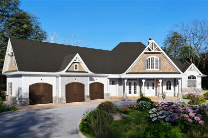 4 Bed, 3 Bath, 3128 Square Foot House Plan - #699-00255