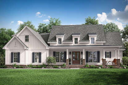 Modern Farmhouse House Plan #041-00199 Elevation Photo