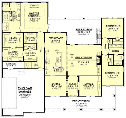 Main Floor for House Plan #041-00199