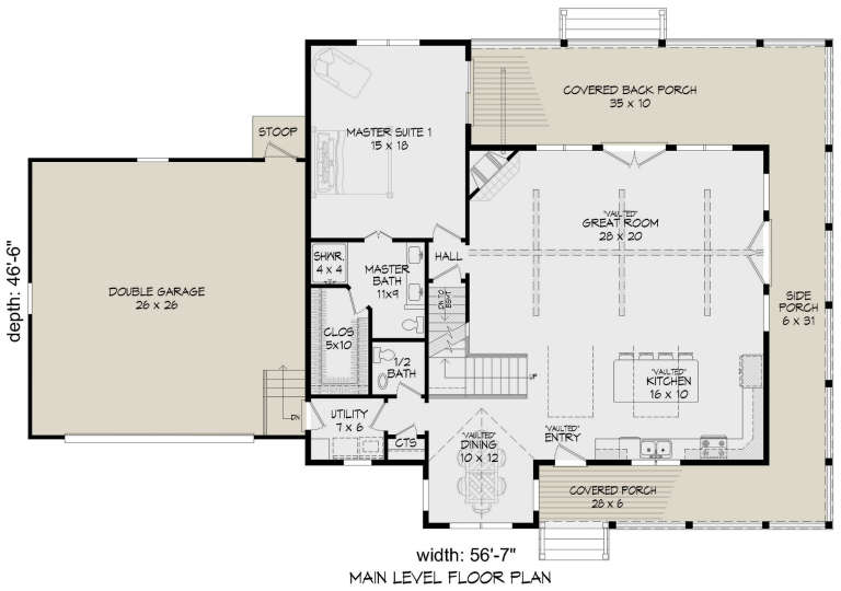 House Plan House Plan #23899 Drawing 1