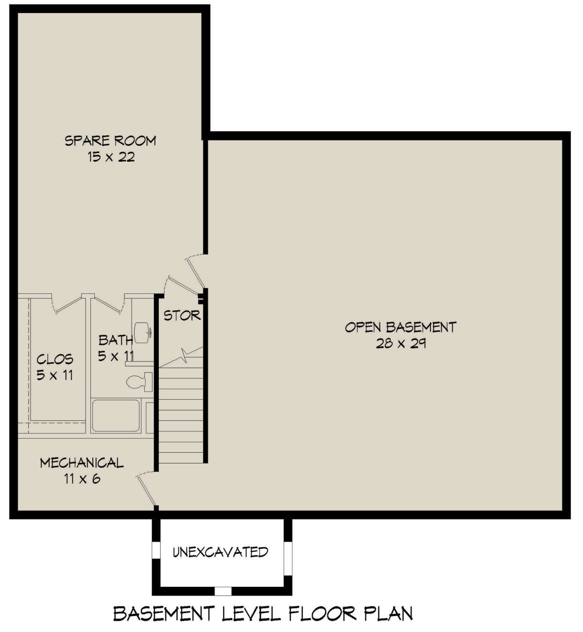 Basement for House Plan #940-00191