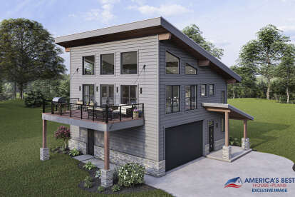 Modern House Plan #940-00192 Elevation Photo