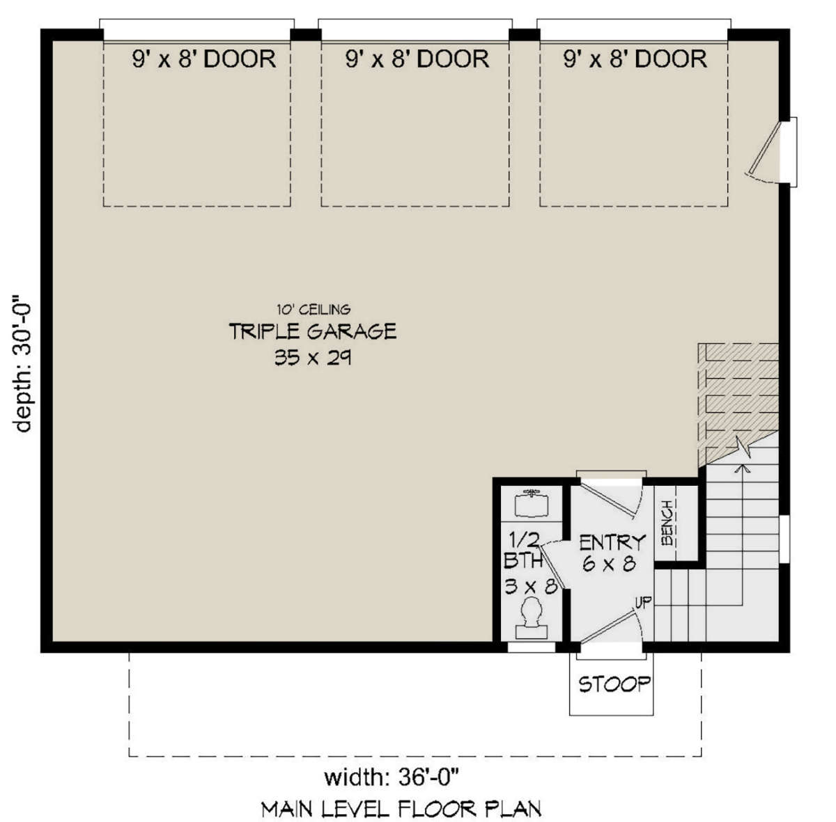 Garage Floor for House Plan #940-00193