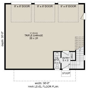 Garage Floor for House Plan #940-00193