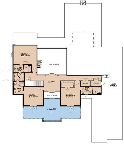 Second Floor for House Plan #8318-00132