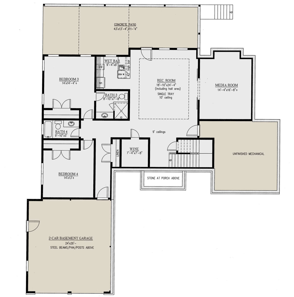 Basement for House Plan #286-00098
