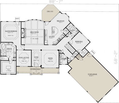 Main Floor for House Plan #286-00099