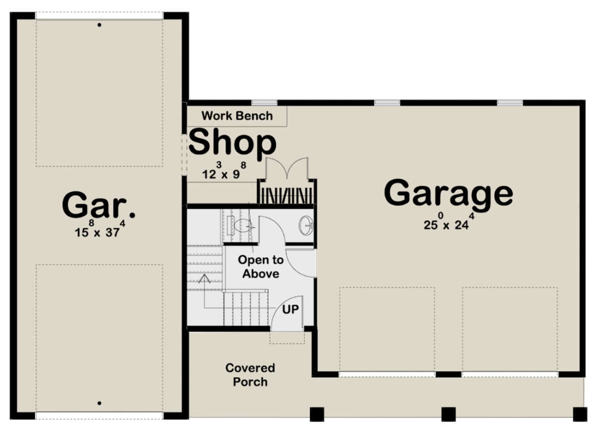 Garage Floor for House Plan #963-00360